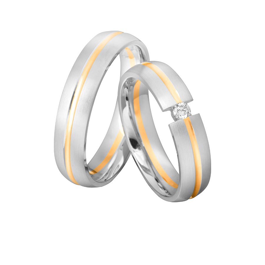 Trauringe Zülpich 600 Platin, 585 Gelbgold 513201-50