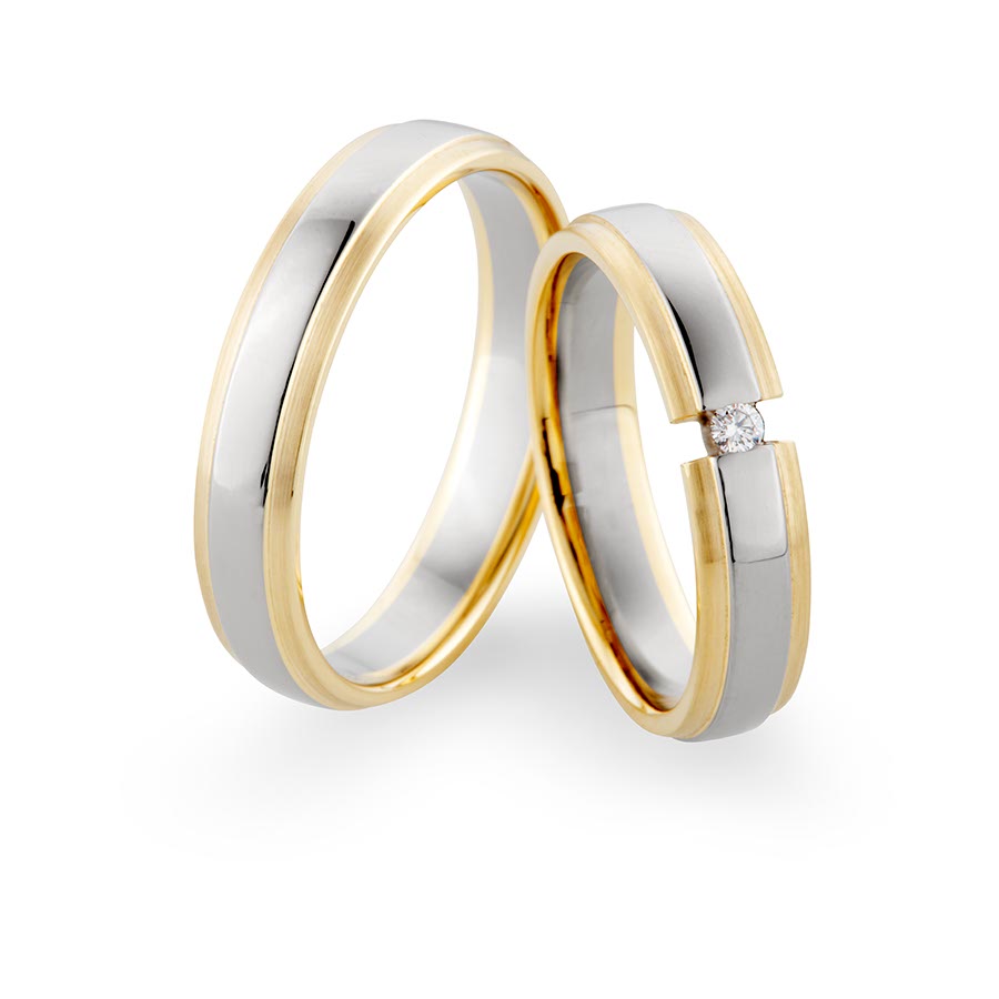 Trauringe Zülpich 600 Platin, 585 Gelbgold 514763-45