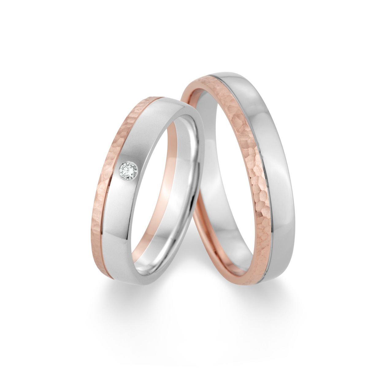 Trauringe Zülpich Eheringe  333 Rotgold, Weißgold+Pd 514794-45