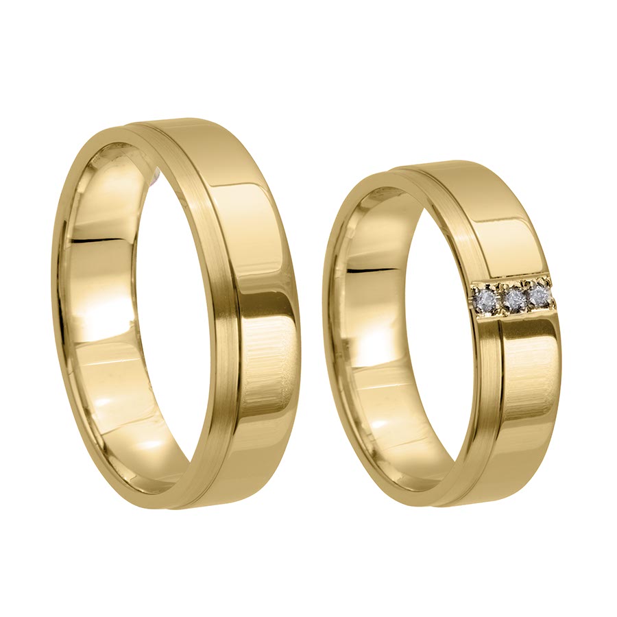 Trauringe / Eheringe 333 Gelbgold 517352-55